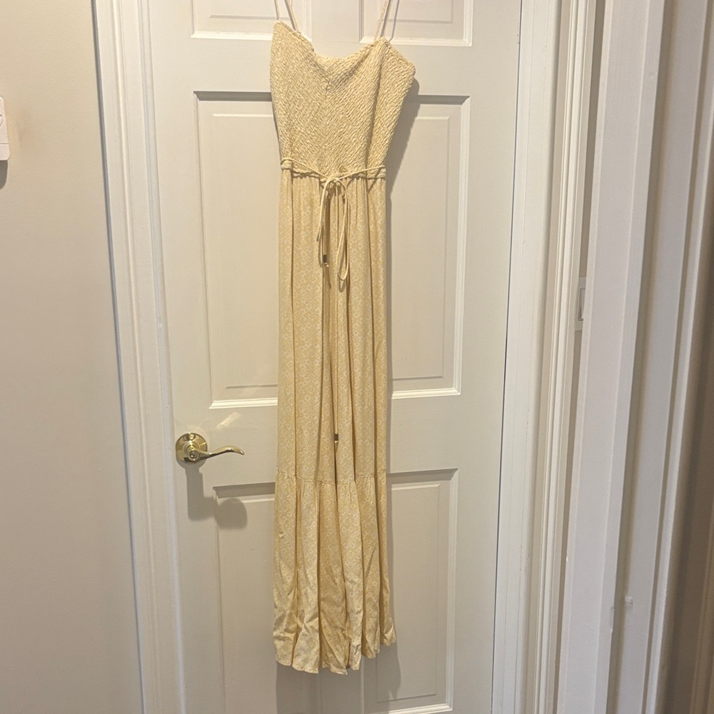 Free People Cream Maxi Dress with Delicate Straps